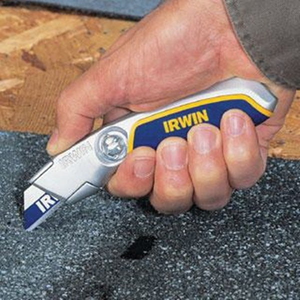 IRWIN 2084300 Utility Blade with Dispenser, 2-3/8 in L, Bi-Metal, 2-Point