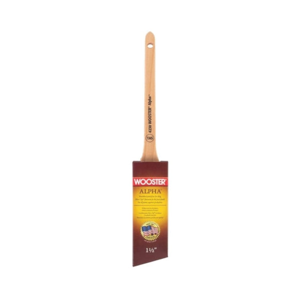 WOOSTER 4230-1 1/2 Paint Brush, 1-1/2 in W, 2-3/16 in L Bristle, Synthetic Fabric Bristle, Sash Handle