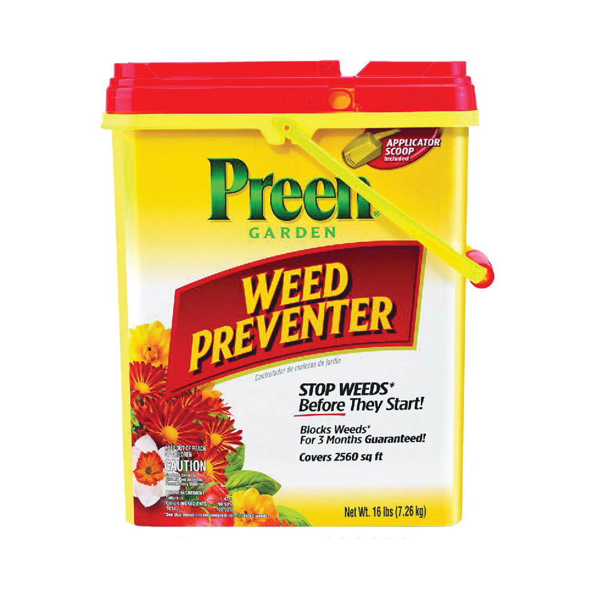 Preen 24-63800 Weed Preventer, Granular, 16 lb Drum
