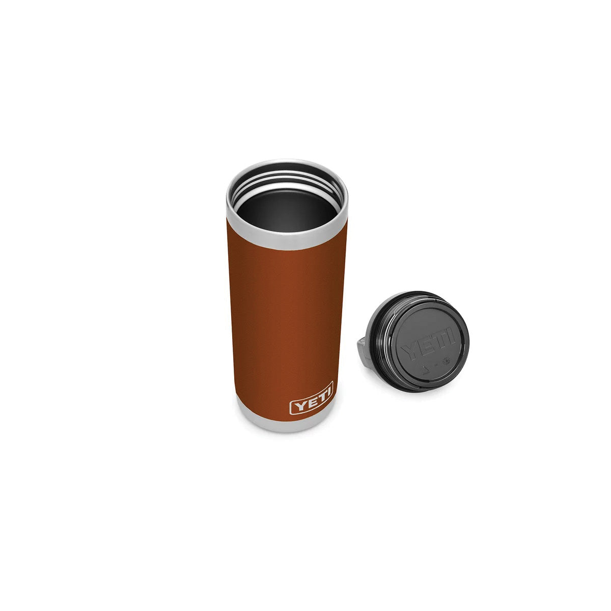 YETI Rambler 21071500143 Vacuum Insulated Bottle with TripleHaul Cap, 18 oz Capacity, Stainless Steel, Clay