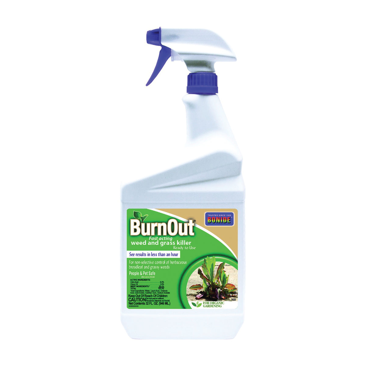 Bonide 7490 Weed and Grass Killer, Liquid, Light Yellow/White, 1 qt Bottle