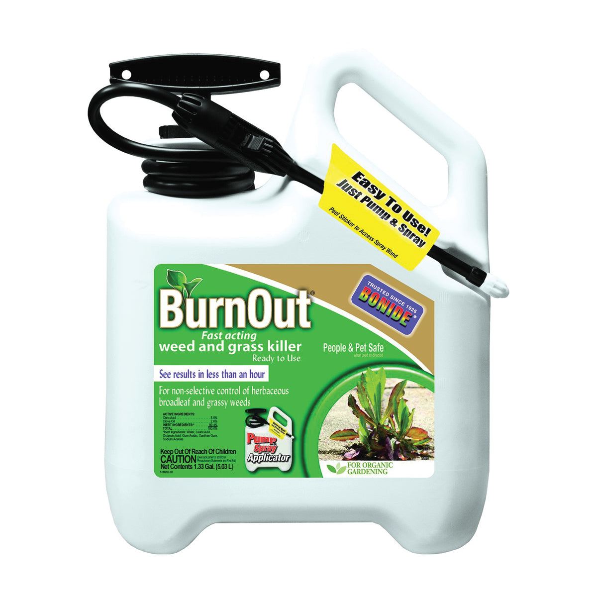Bonide 7495 Weed and Grass Killer, Liquid, Light Yellow/White, 1.33 gal