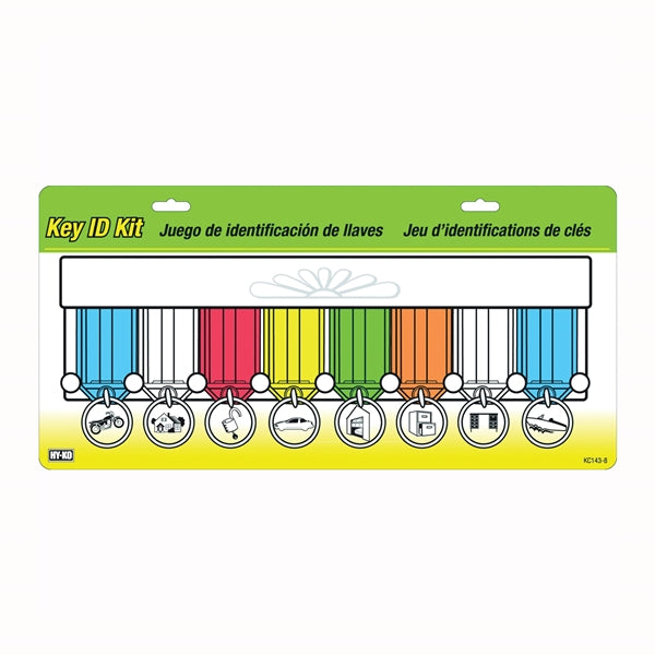 HY-KO KC143-8 Key Identification Tag Kit, Plastic