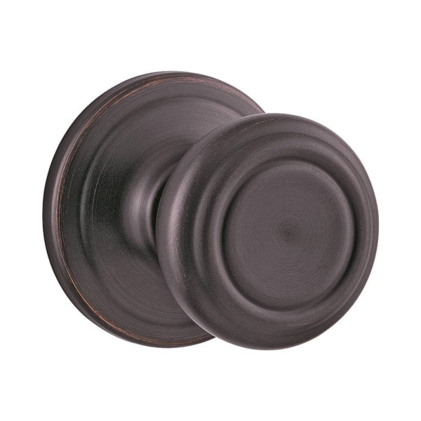 Kwikset 720CN11PCP Door Knob, Venetian Bronze, 1-3/8 to 1-3/4 in Thick Door, 2-1/4 in Strike