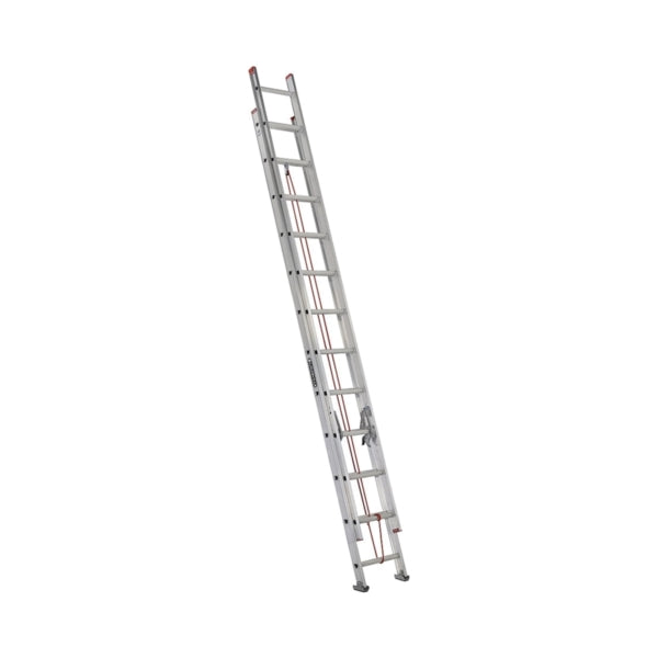 Louisville L-2324-24 Extension Ladder, 286 in H Reach, 200 lb, 1-1/2 in D Step, Aluminum