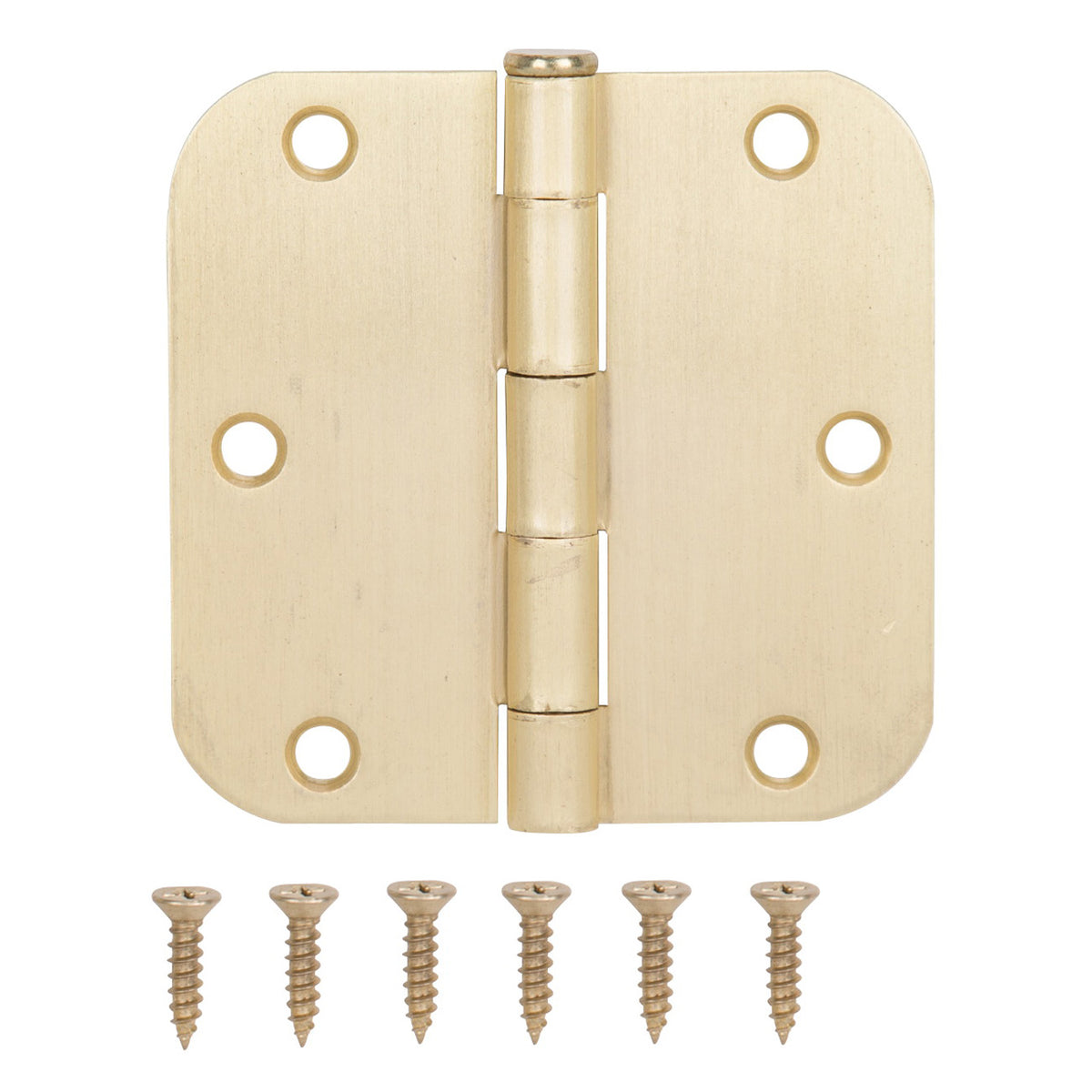 ProSource BH-102SB-PS Door Hinge, Steel, Satin Brass, Loose Pin, 180 deg Range of Motion, Screw Mounting
