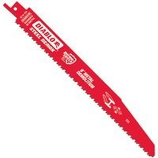Diablo DS0908BFD5 Reciprocating Saw Blade, 9 in L, 8/10 TPI, Bi-Metal Cutting Edge