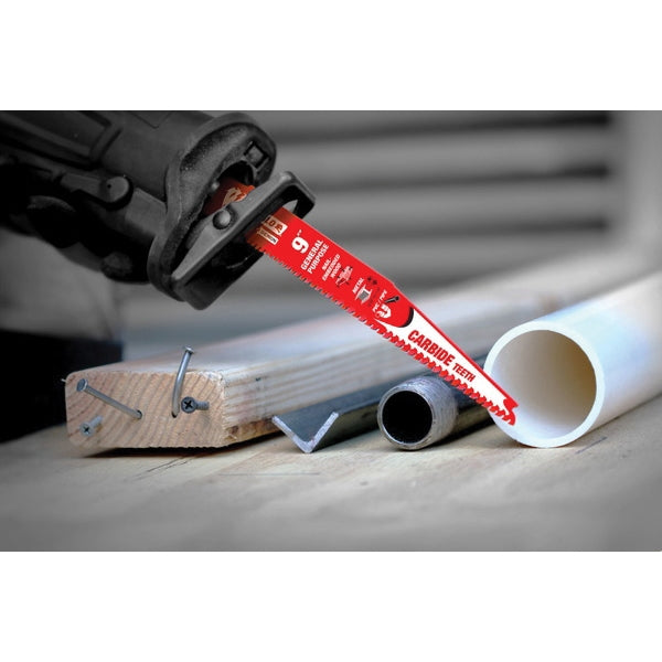 Diablo DS0909CGP Reciprocating Saw Blade, 9 in L, 6/9 TPI, Carbide Cutting Edge