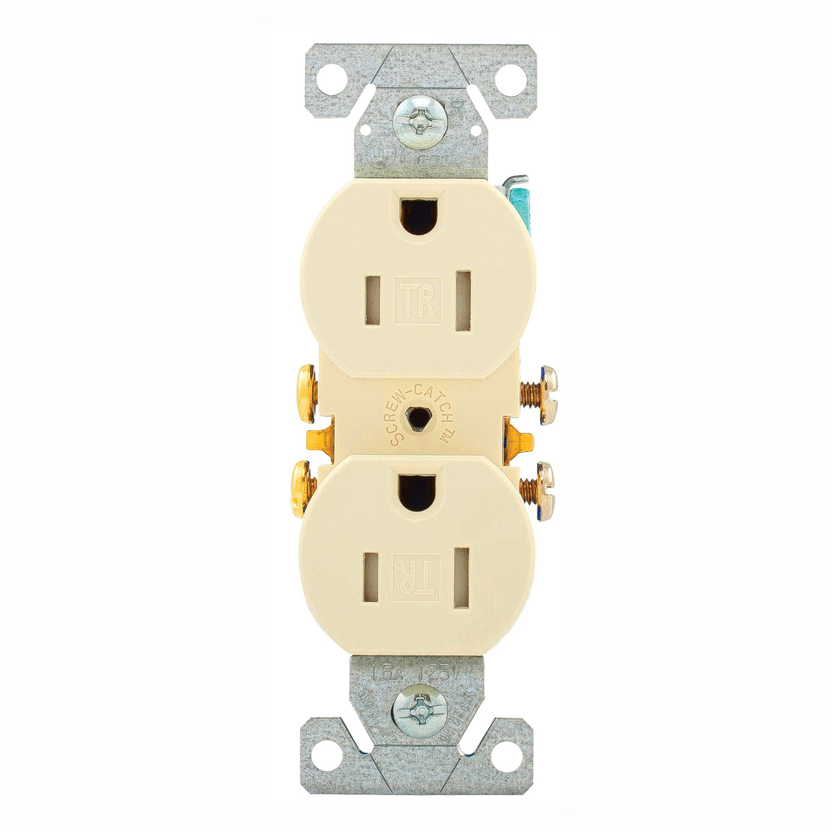 Eaton Wiring Devices TR270LA-BOX Duplex Receptacle, 2 -Pole, 15 A, 125 V, Push-in, Side Wiring, NEMA: 5-15R