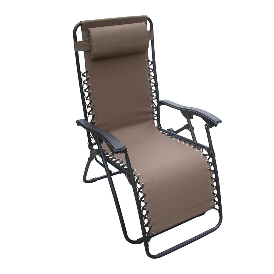 Seasonal Trends F5325O-1BKOX64 Relaxer Chair, 25.6 in W, 63 in D, 43.3 in H, 250 lb Capacity, Oxford Fabric Seat