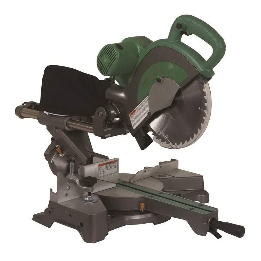 HITACHI C10FSBP4 Miter Saw, 10 in Dia Blade, 3800 rpm Speed, 45, 57 deg Max Miter Angle, 45 deg Max Bevel Angle