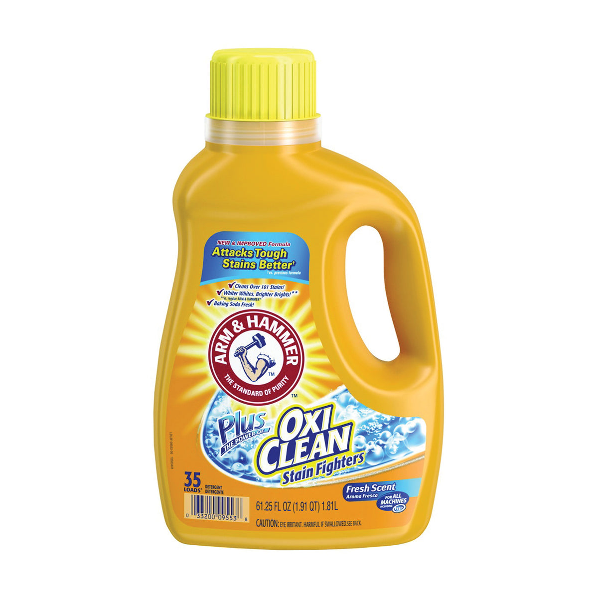 ARM &amp; HAMMER 09553 Laundry Detergent, 62.5 oz Bottle, Liquid, Clean Fresh