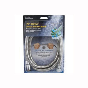 Whedon AF206C Shower Hose, 1/2 in Connection, Female, 78 to 100 in L Hose, Stainless Steel, Chrome Plated