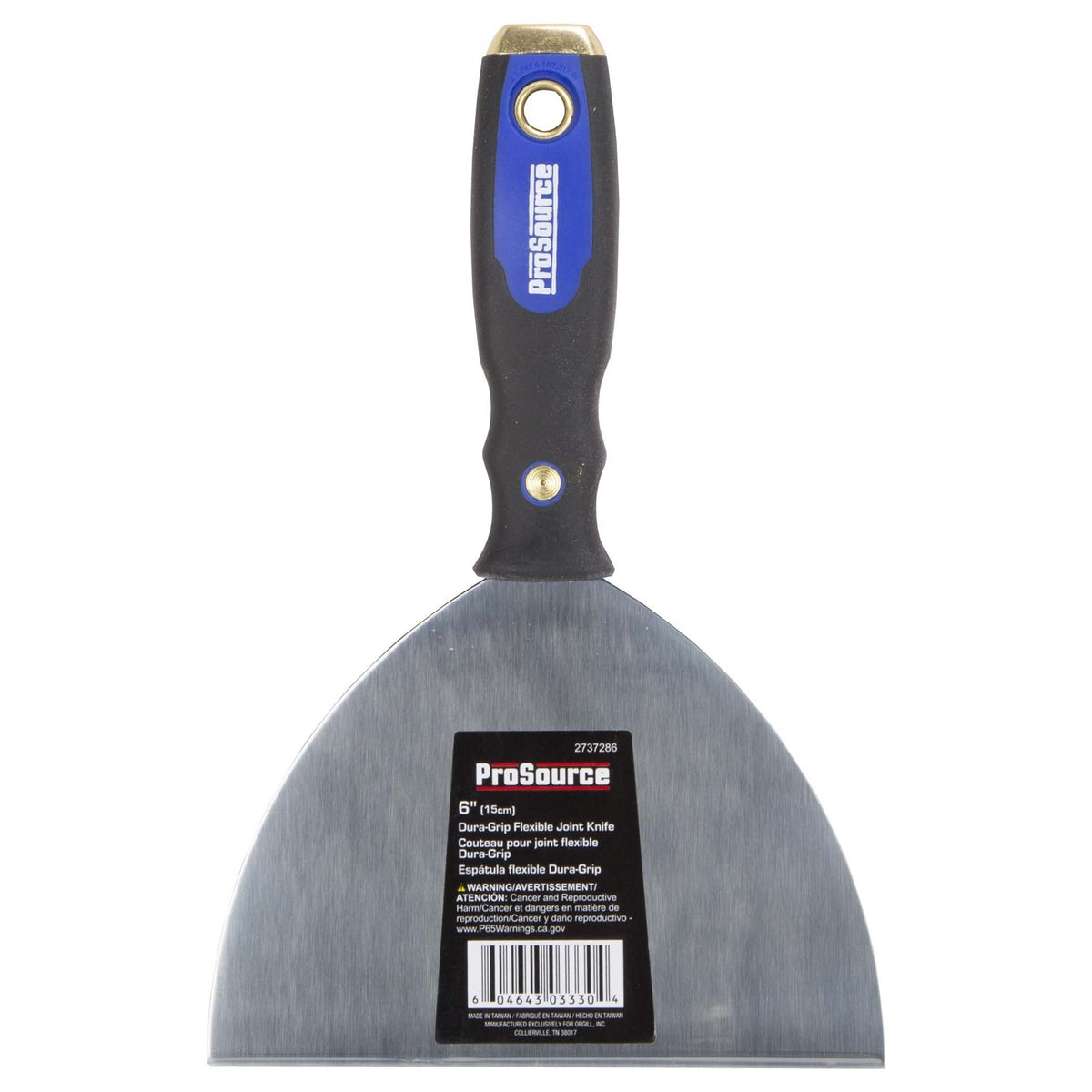 ProSource 03330 Joint Knife, 4-1/4 in W Blade, 6 in L Blade, HCS Blade, Full-Tang Blade, Dura-Grip Handle, TPR/PP Handle