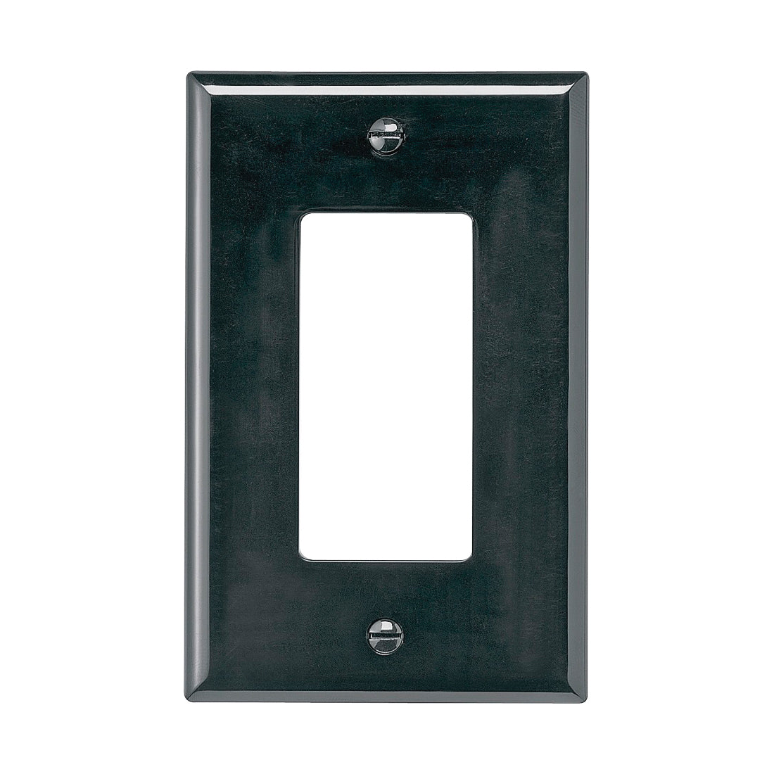 Eaton Wiring Devices PJ26BK Wallplate, 4-7/8 in L, 3-1/8 in W, 1 -Gang, Polycarbonate, Black, High-Gloss