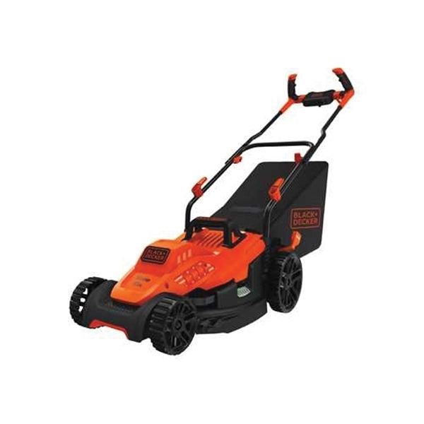 Black+Decker BEMW472BH Electric Lawn Mower, 10 A, 120 V, 15 in W Cutting, Winged Blade