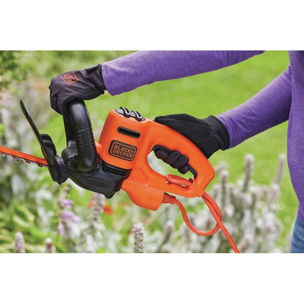 Black+Decker BEHT200 Electric Hedge Trimmer, 3.5 A, 120 V, 5/8 in Cutting Capacity, 18 in Blade, Wrap-Around Handle