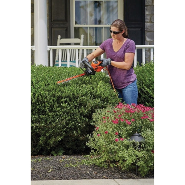 Black+Decker BEHT200 Electric Hedge Trimmer, 3.5 A, 120 V, 5/8 in Cutting Capacity, 18 in Blade, Wrap-Around Handle