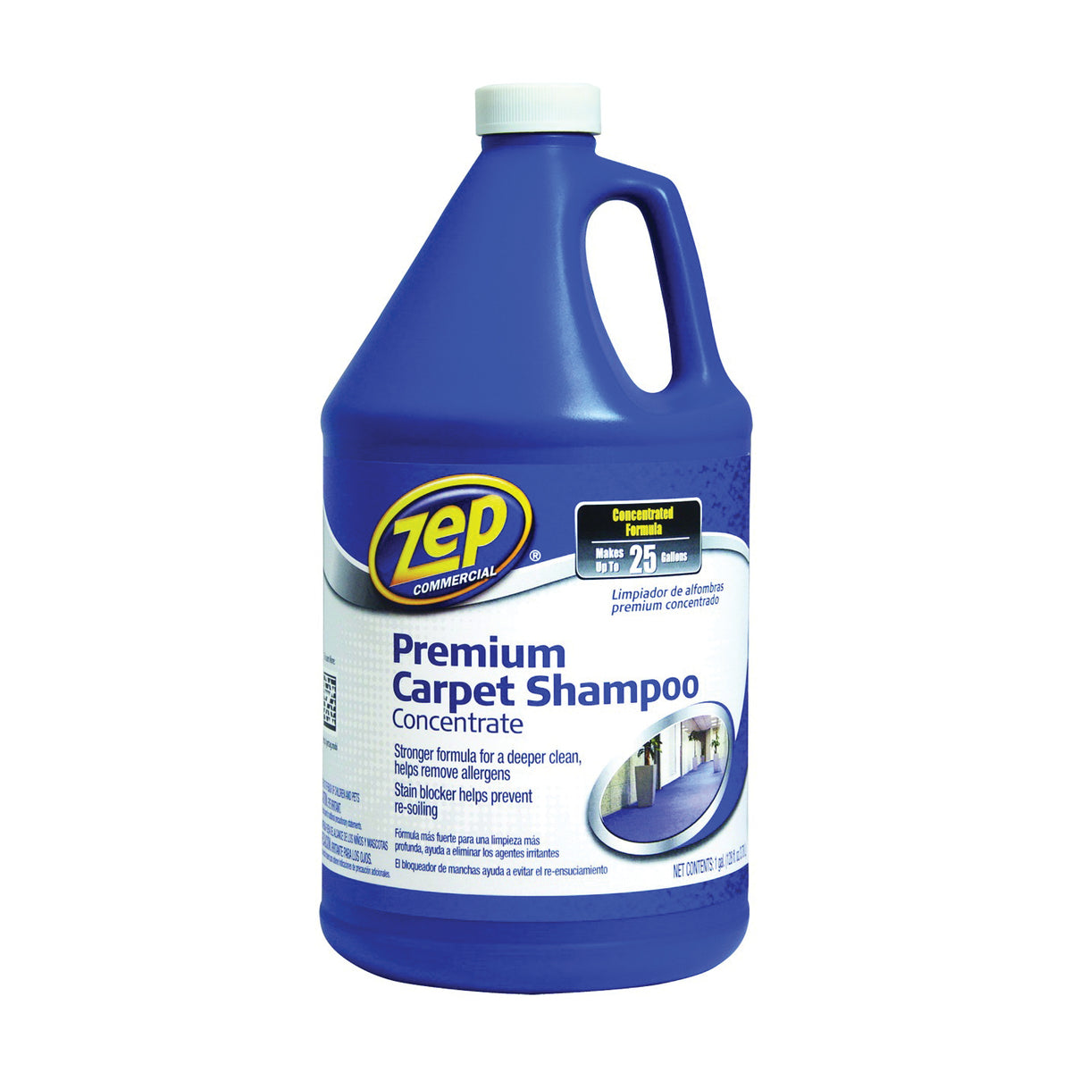 Zep ZUPXC128 Carpet Cleaner, 128 oz Bottle, Liquid, Clear