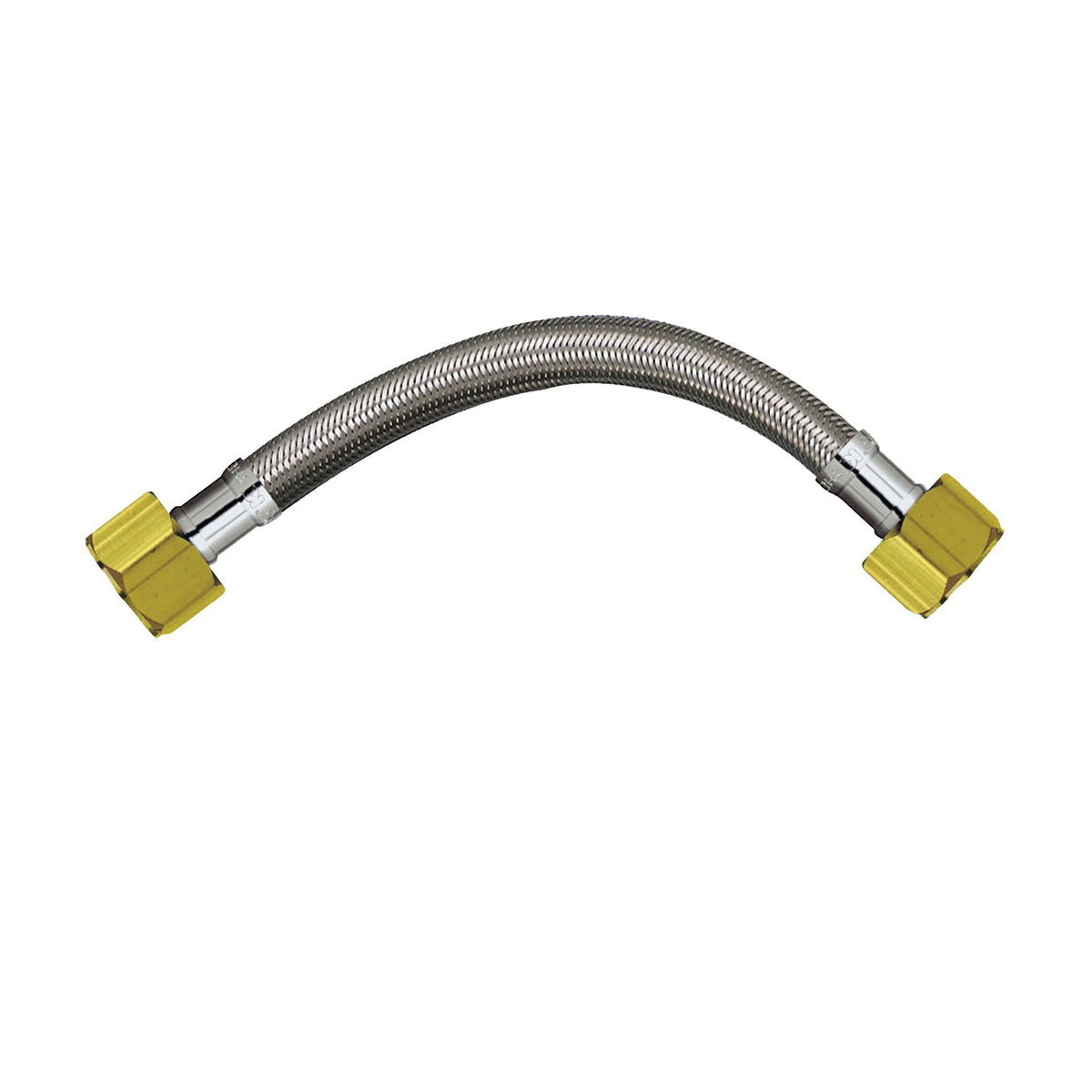 Plumb Pak PP888-4LF Water Heater Connector, 3/4 in, FIP, Stainless Steel, 24 in L