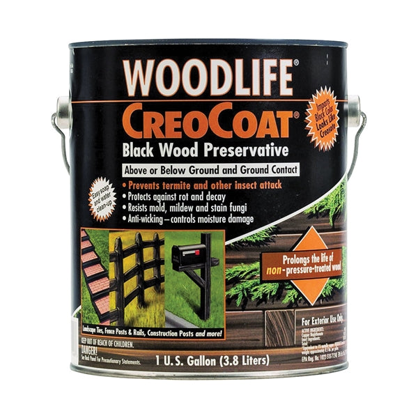 WOLMAN WoodLife CopperCoat 14436A Wood Preservative, Black, Liquid, 1 gal, Can