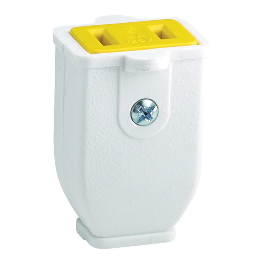 Eaton Wiring Devices SA155W Electrical Connector, 2 -Pole, 15 A, 125 V, NEMA: NEMA 1-15, White