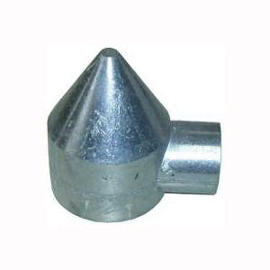 Stephens Pipe &amp; Steel HD42041RP Bullet Cap, 1-Way, Aluminum, For: 1-3/8 in Top Rail and 2-1/2 in Line Post