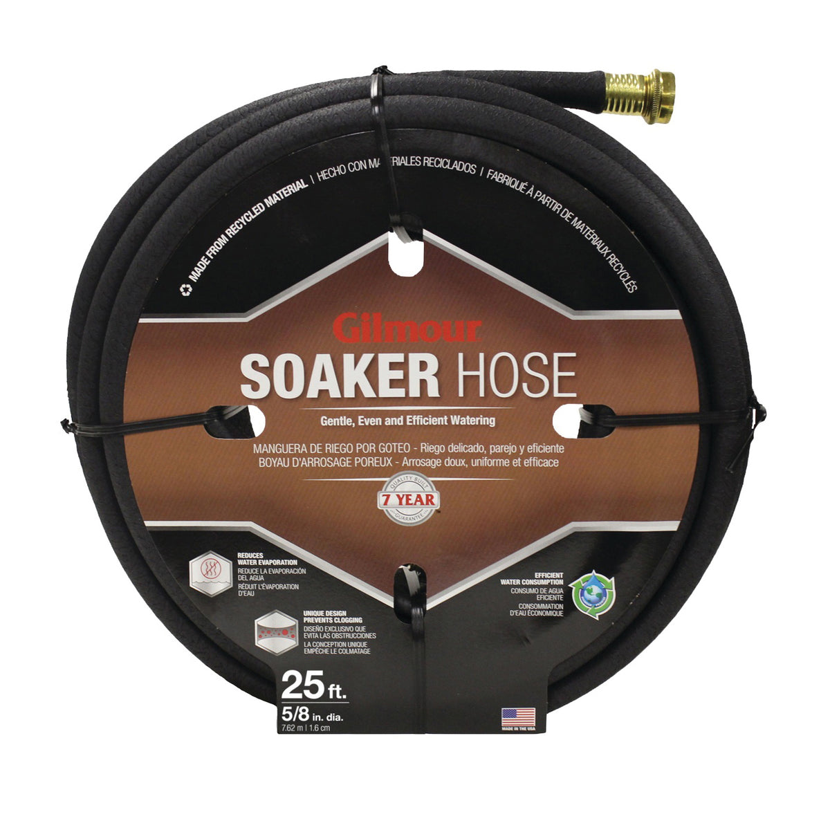 Gilmour 27-58025 Water Weeper, 25 ft L, Vinyl, Black