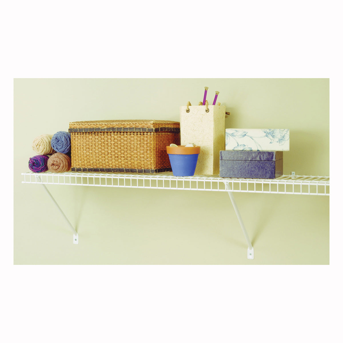 ClosetMaid 1061 Shelf Kit, 72 in L, 12 in W, Steel, White