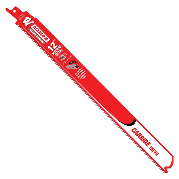 Diablo DS1210CF3 Reciprocating Saw Blade, 12 in L, 10 TPI, Carbide Cutting Edge