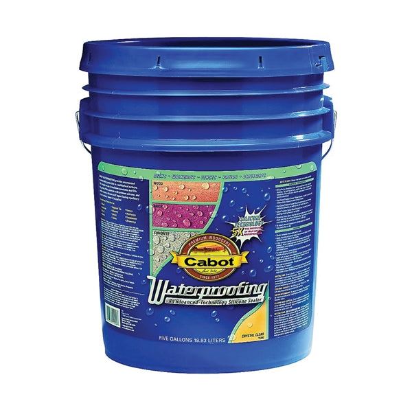 Cabot 140.0001000.008 Waterproofer, Liquid, Crystal Clear, 5 gal