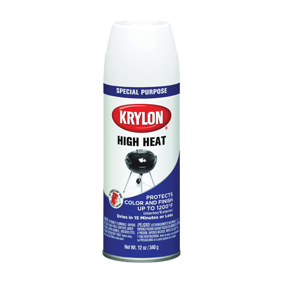 Krylon K01505000 Spray Paint, Gloss, White, Can