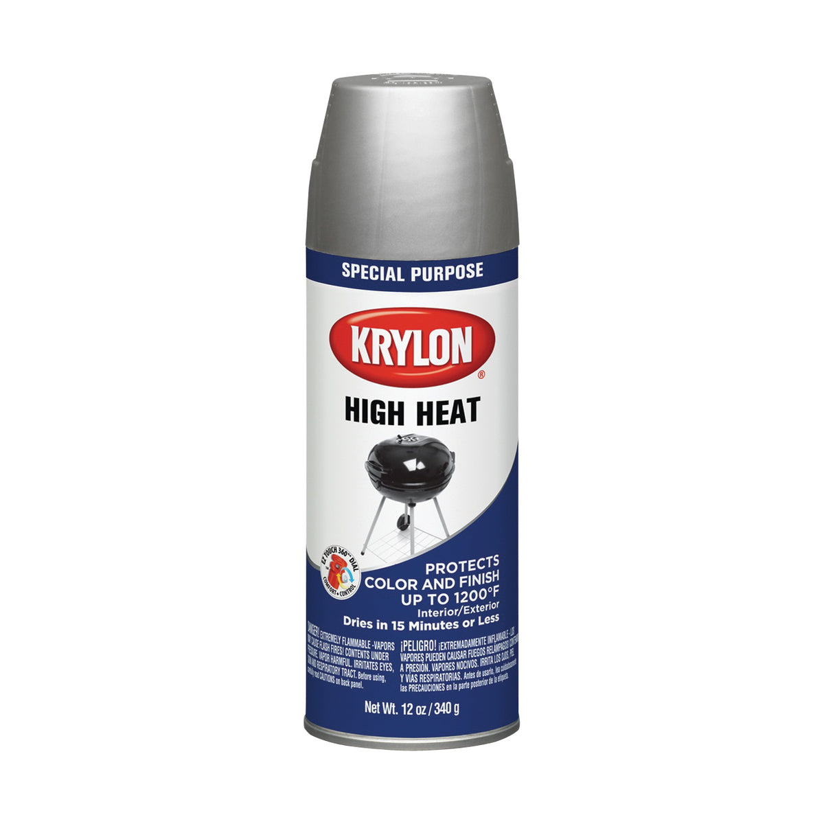 Krylon K01407000 Spray Paint, Metallic/Satin, Aluminum, Can