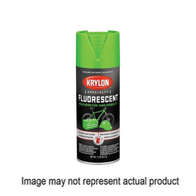 Krylon K03104007 Fluorescent Paint, Gloss, Lemon Yellow, 11 oz, Can