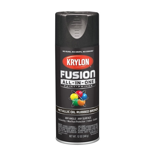 Krylon Fusion K02771007 Primer and Spray Paint, 12 oz, Aerosol Can