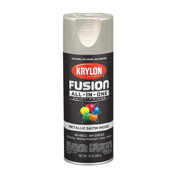 Krylon Fusion K02772007 Primer and Spray Paint, 12 oz, Aerosol Can