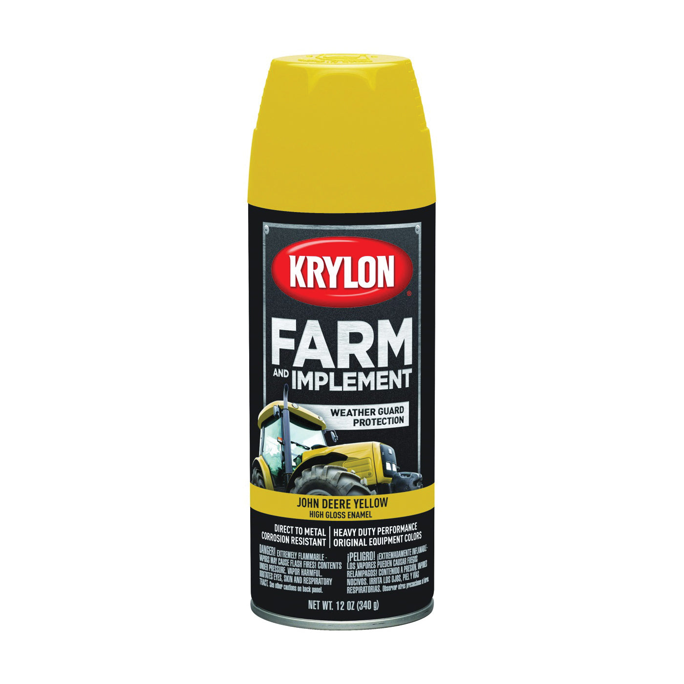 Krylon K01934000 Spray Paint, High-Gloss, Yellow, 12 oz Can
