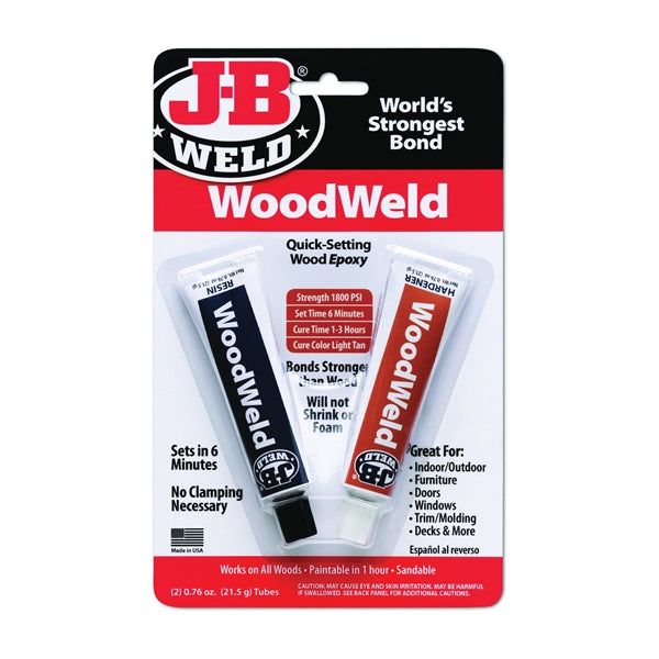 J-B WELD 8251 Epoxy Adhesive, Brown, Solid, 2 oz Tube