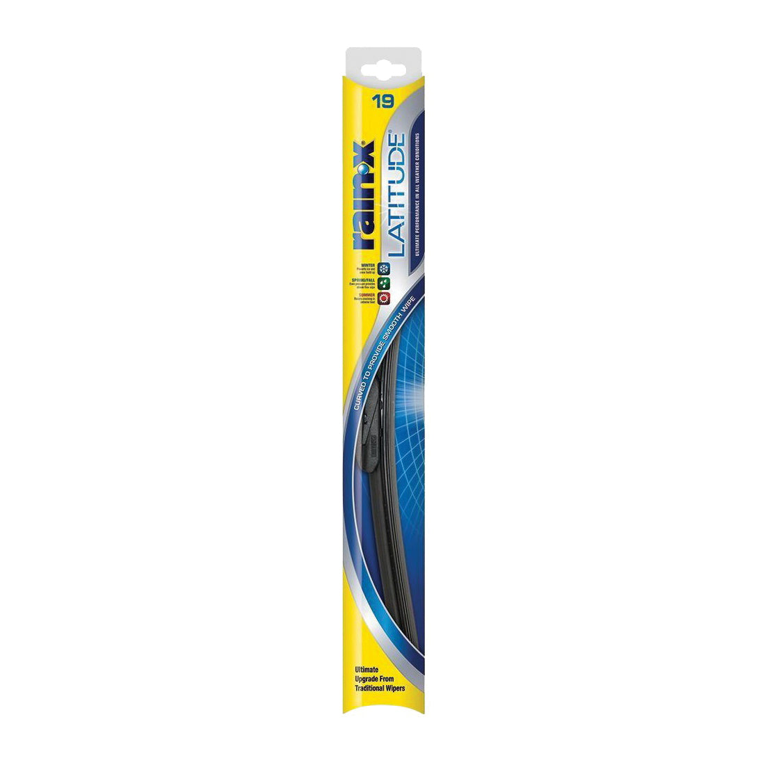 Rain-X Latitude 5079276-1/5079276 Winter Wiper Blade, 19 in, Curved Blade, Rubber