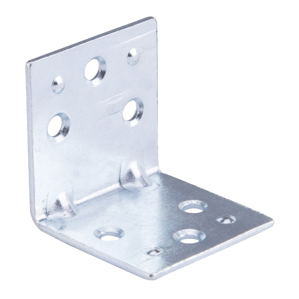 Prosource BH-6013L Corner Brace, 1-1/2 in L, 1-1/2 in W, 1-1/2 in H, Steel, Zinc-Plated, 2 mm Thick Material