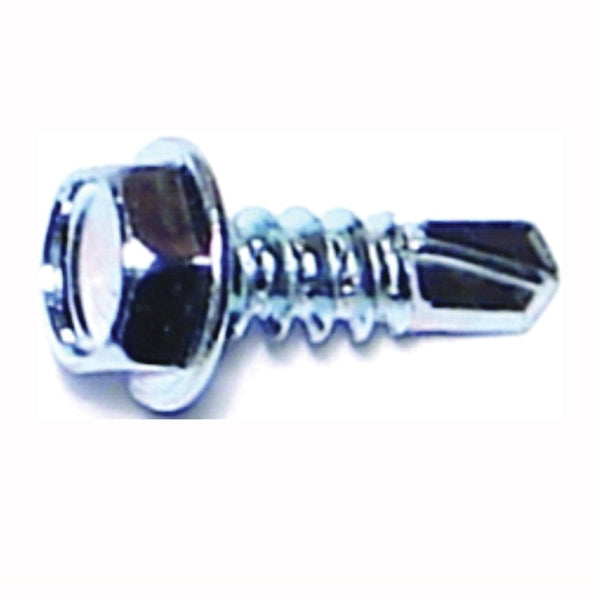 MIDWEST FASTENER 10275 Screw, #8 Thread, 1/2 in L, Hex, Socket Drive, Self-Drilling Point, Steel, Zinc