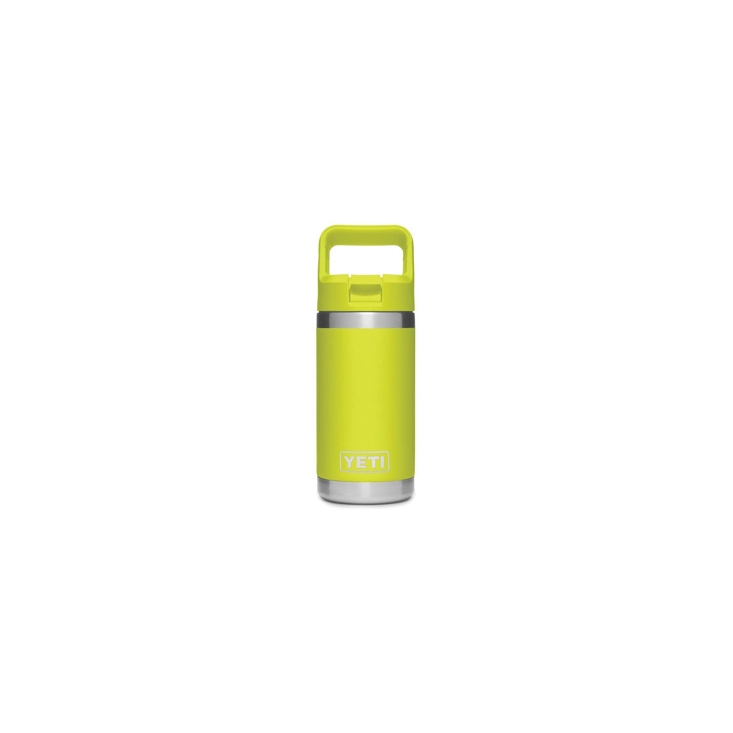 YETI Rambler Jr 21071500180 Bottle with Straw Cap, 12 oz Capacity, Stainless Steel, Chartreuse