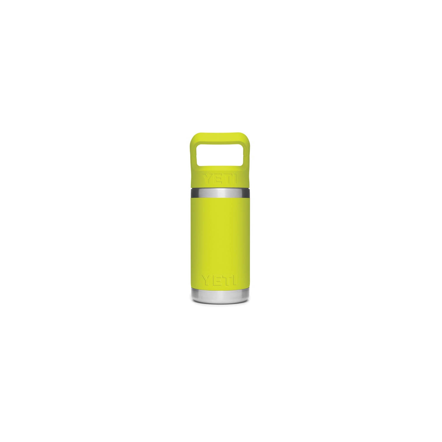 YETI Rambler Jr 21071500180 Bottle with Straw Cap, 12 oz Capacity, Stainless Steel, Chartreuse