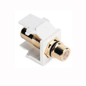 Leviton M02-40830-00W Speaker Jack, White