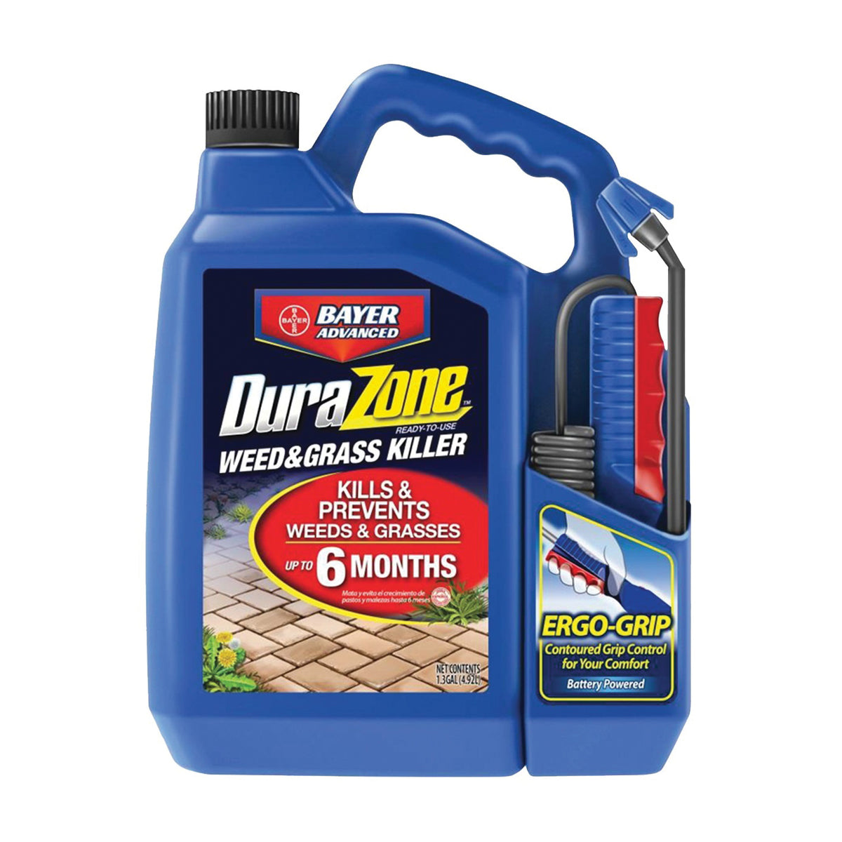 BioAdvanced DuraZone 704370A Weed and Grass Killer, Liquid, Light Beige/White, 1.3 gal Bottle