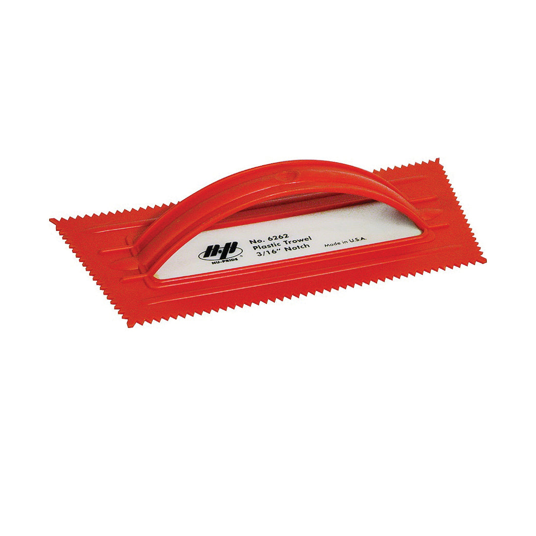 QLT 6262 Trowel, 9-1/2 in L, 4-1/4 in W, V Notch, Comfort-Grip Handle