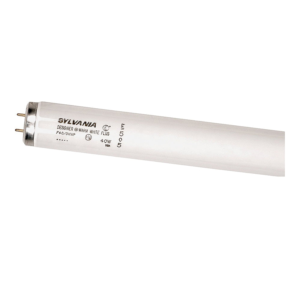 Sylvania 24755 Fluorescent Bulb, 40 W, T12 Lamp, Medium Lamp Base, 2200 Lumens, 5000 K Color Temp