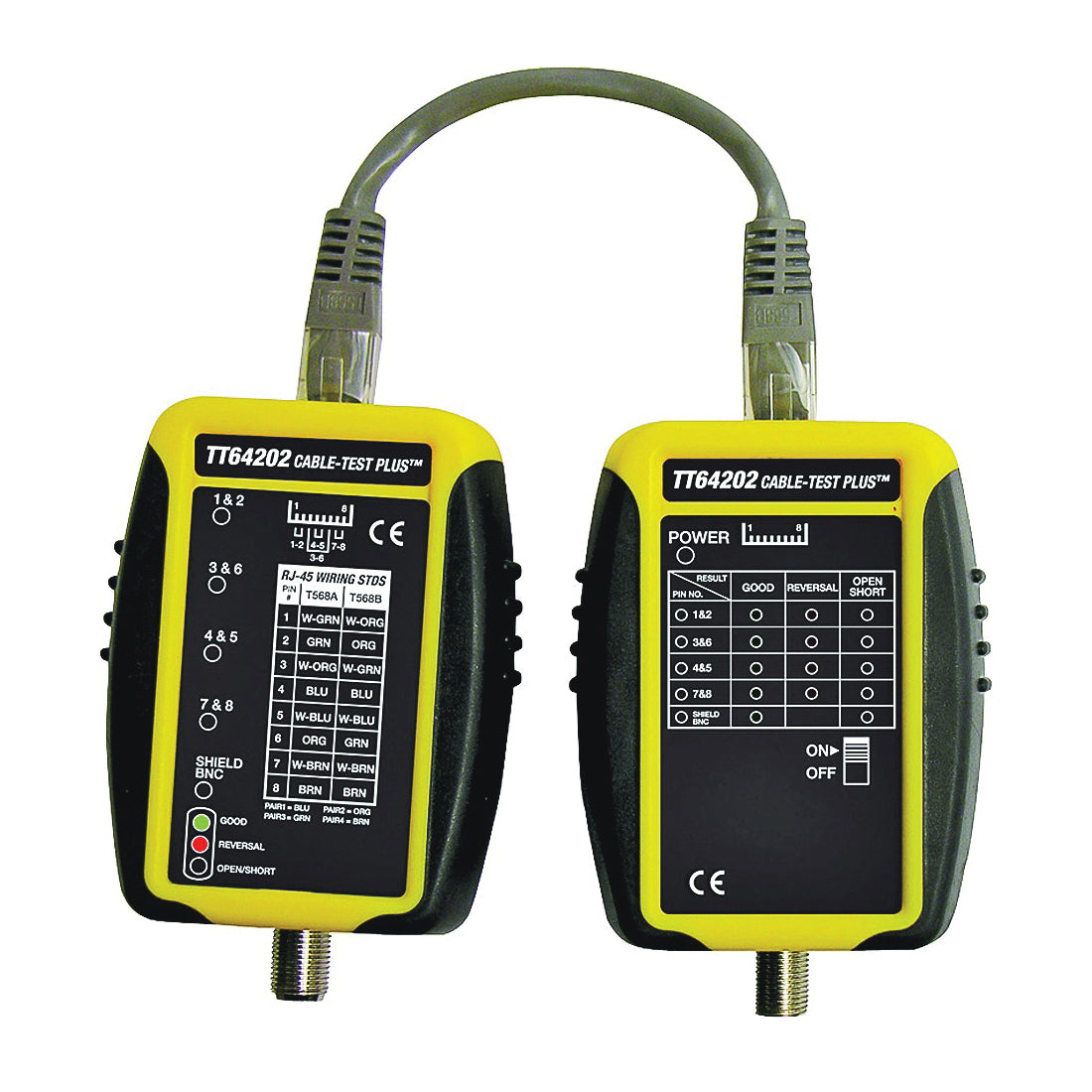 GB Cable-Test Series TT64202 Cable Tester, Black/Yellow