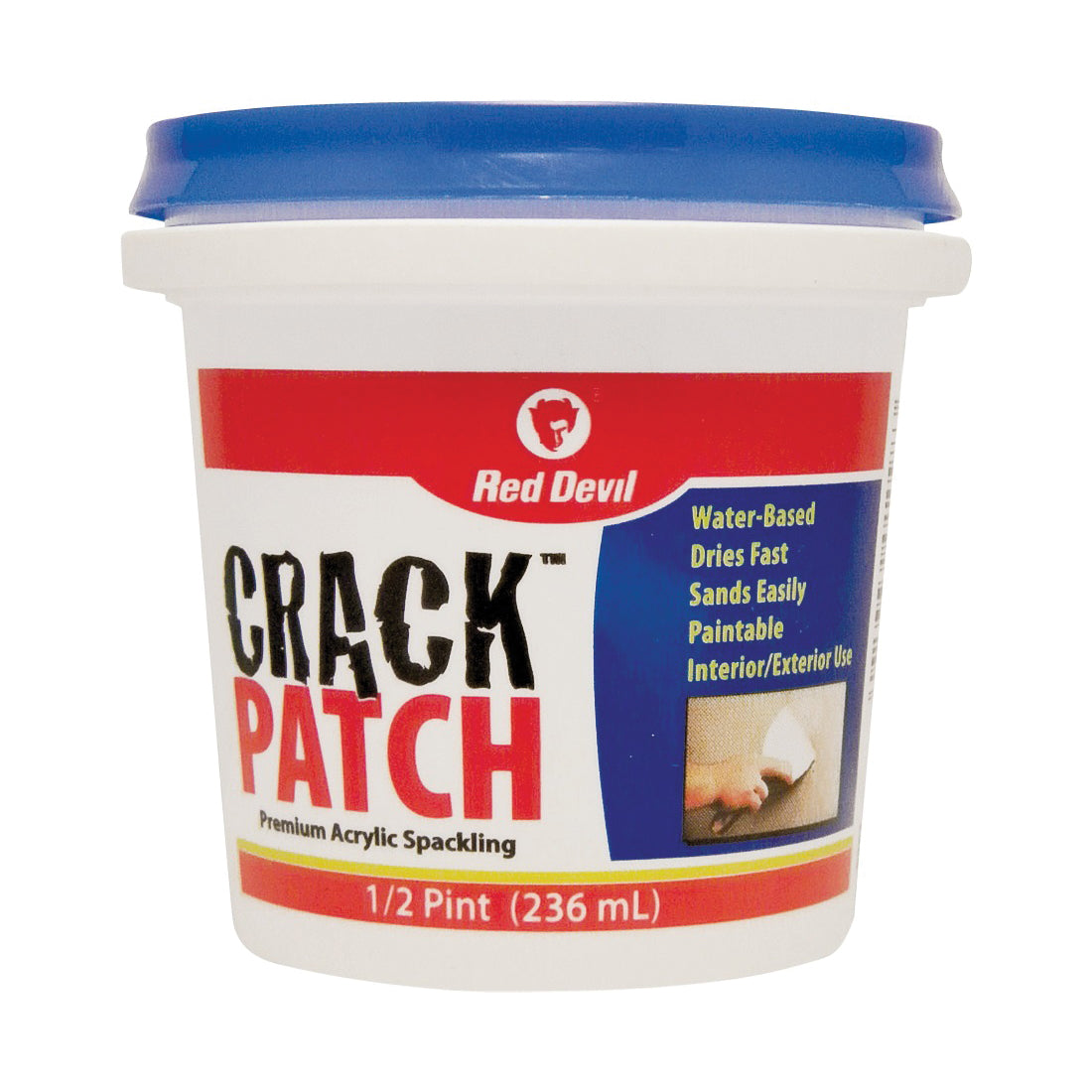 Red Devil 0802 Spackling Paste White, White, 0.5 pt Tub