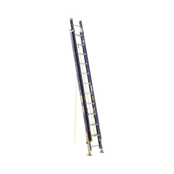 WERNER D8224-2EQ Extension Ladder, 23 ft H Reach, 300 lb, Fiberglass